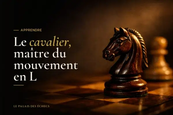 Pièce de cavalier en bois sculptée en forme de tête de cheval sur un échiquier, lumière dorée tamisée