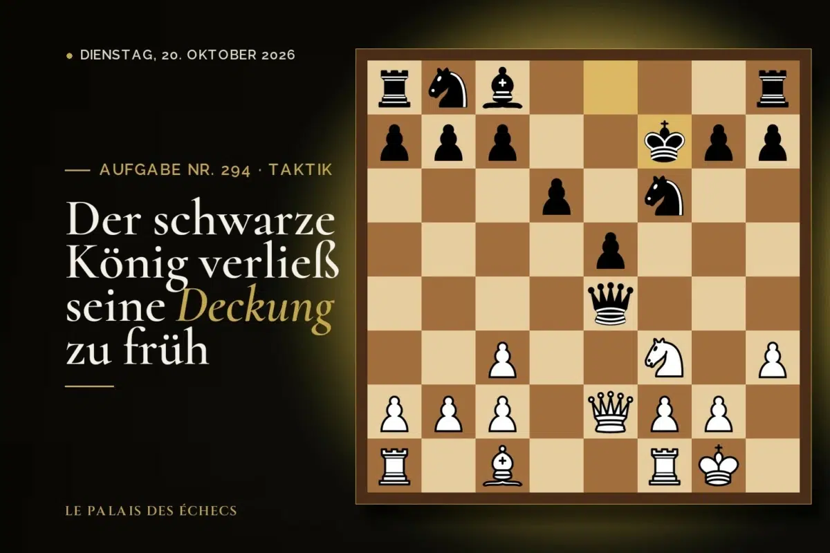 Stellung der Schachaufgabe Nr. 294: Weiß zieht und gewinnt Material